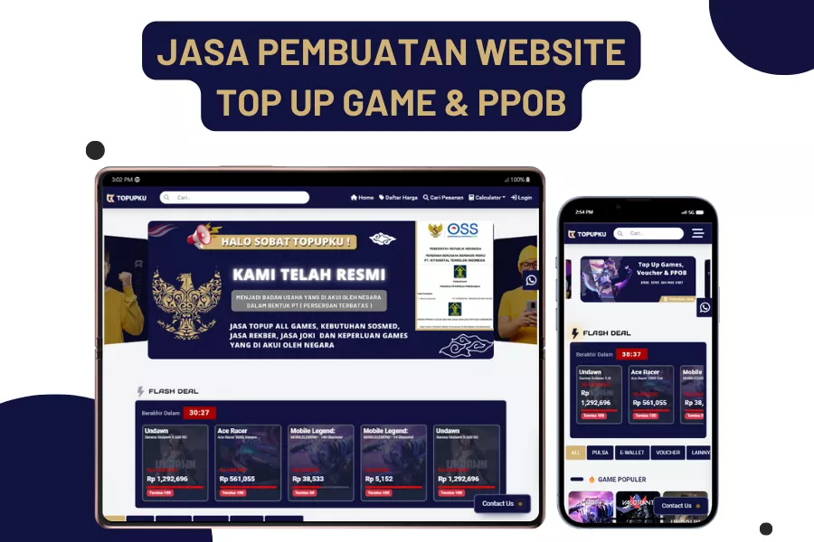 Jasa Pembuatan Website Topup Game dan PPOB