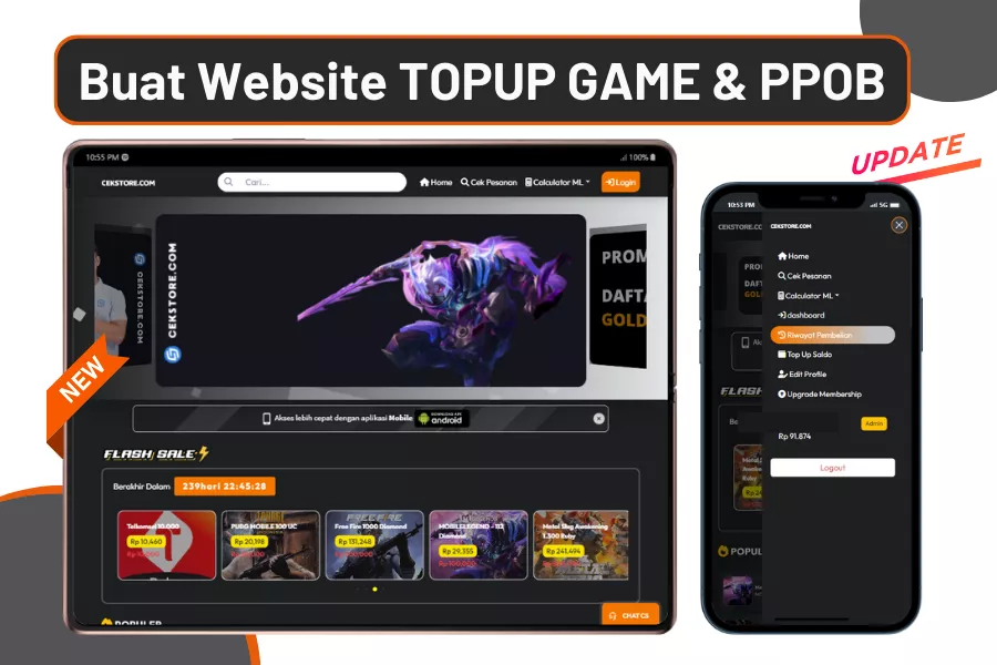 Jasa Pembuatan Aplikasi Web Pulsa Multi Payment & PPOB