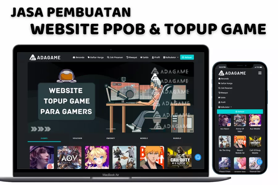 Jasa Pembuatan Website Topup Game dan PPOB